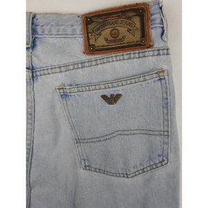 VTG Armani jeans Sz. 36x32 Men’s button fly 100% cotton Simint Industria SPA